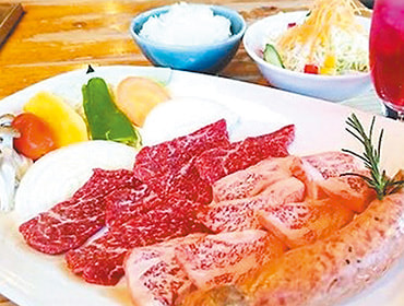 レストランFIRE HILL「梶岡牛2種盛りランチ」